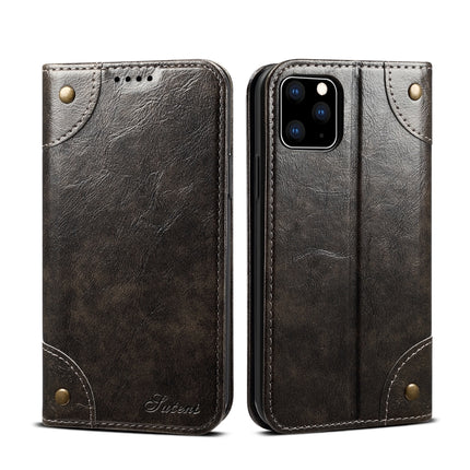 For iPhone 11 Pro Baroque Simple Horizontal Flip Leather Case, with Holder & Card Slots & Wallet(Black)-garmade.com