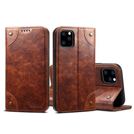 For iPhone 11 Pro Baroque Simple Horizontal Flip Leather Case, with Holder & Card Slots & Wallet(Light Brown)-garmade.com