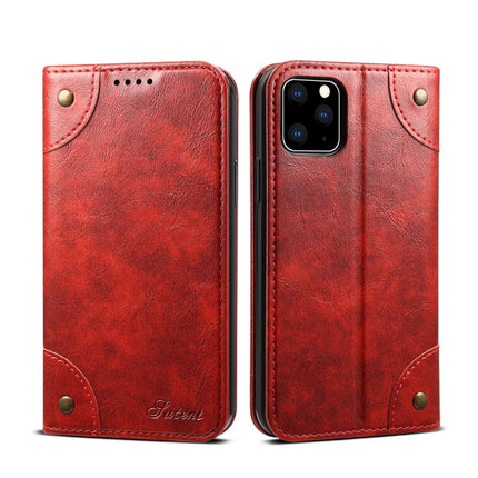 For iPhone 11 Pro Baroque Simple Horizontal Flip Leather Case, with Holder & Card Slots & Wallet(Red)-garmade.com