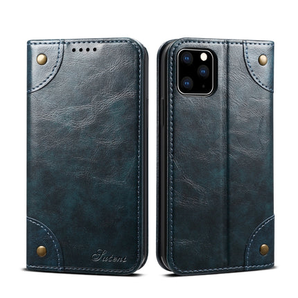 For iPhone 11 Pro Baroque Simple Horizontal Flip Leather Case, with Holder & Card Slots & Wallet(Blue)-garmade.com