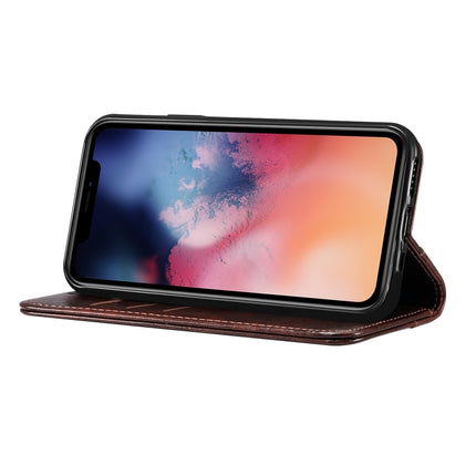 For iPhone 11 Pro Max Baroque Simple Horizontal Flip Leather Case, with Holder & Card Slots & Wallet(Dark Brown)-garmade.com