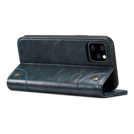 For iPhone 11 Pro Max Baroque Simple Horizontal Flip Leather Case, with Holder & Card Slots & Wallet(Blue)-garmade.com