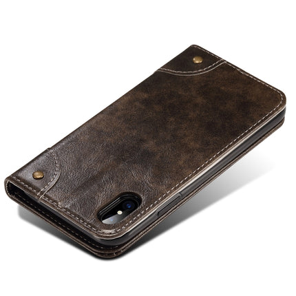 For iPhone XS / X Baroque Simple Horizontal Flip Leather Case, with Holder & Card Slots & Wallet(Black)-garmade.com
