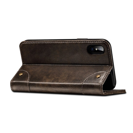 For iPhone XS / X Baroque Simple Horizontal Flip Leather Case, with Holder & Card Slots & Wallet(Black)-garmade.com