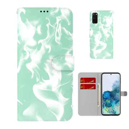For Samsung Galaxy S20 Cloud Fog Pattern Horizontal Flip Leather Case with Holder & Card Slot & Wallet(Mint Green)-garmade.com