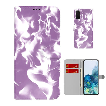 For Samsung Galaxy S20 Cloud Fog Pattern Horizontal Flip Leather Case with Holder & Card Slot & Wallet(Purple)-garmade.com
