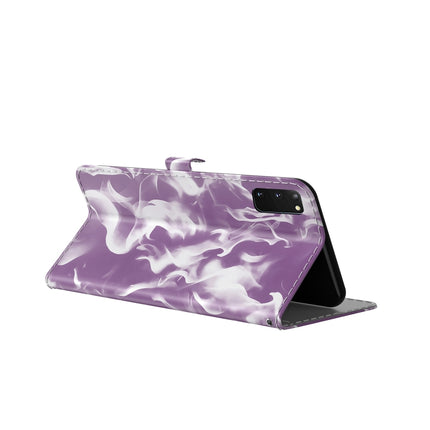 For Samsung Galaxy S20 Cloud Fog Pattern Horizontal Flip Leather Case with Holder & Card Slot & Wallet(Purple)-garmade.com