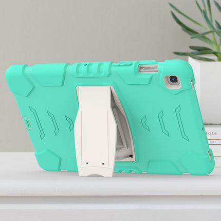 3-Layer Protection Screen Frame + PC + Silicone Shockproof Combination Case with Holder For Samsung Galaxy Tab S5e T720(Mint Green)-garmade.com