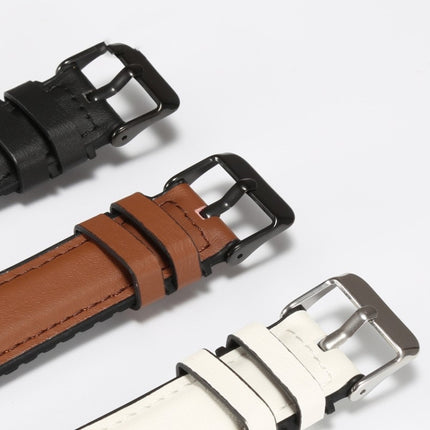 For Fitbit Versa 3 Leather + Silicone Replacement Strap Watchband(Black)-garmade.com