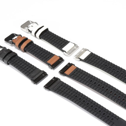 For Fitbit Versa 3 Leather + Silicone Replacement Strap Watchband(White)-garmade.com