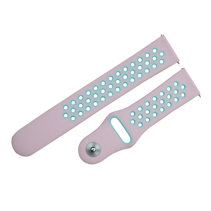 For Fitbit Versa 3 Two-color Silicone Replacement Strap Watchband(Pink Blue)-garmade.com