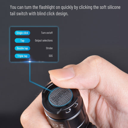 WUBEN C3 Outdoor Emergency Portable USB Rechargeable LED Strong Light Aluminum Alloy Flashlight-garmade.com