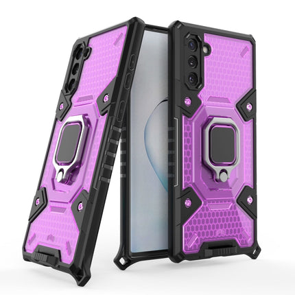 For Samsung Galaxy Note10 Space PC+TPU Ring Holder Protective Case(Purple)-garmade.com