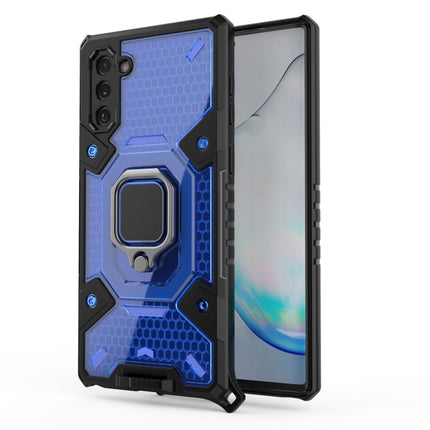 For Samsung Galaxy Note10 Space PC+TPU Ring Holder Protective Case(Blue)-garmade.com