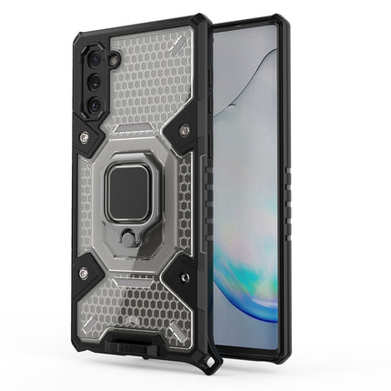 For Samsung Galaxy Note10 Space PC+TPU Ring Holder Protective Case(Silver)-garmade.com