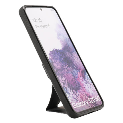 For Samsung Galaxy S20 Ultra-thin Shockproof Protective Case with Holder & Metal Magnetic Function(Black)-garmade.com