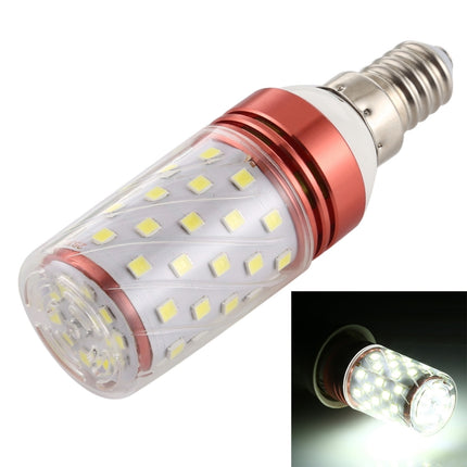 E14 12W 500LM 60LEDs Corn Light Bulb 185-240V SMD 2835, White Light 6000K-garmade.com