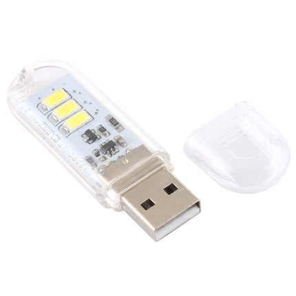 3W 3LEDs 5V 80LM USB LED Book Light Portable Night Light White Light-garmade.com