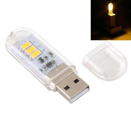 3W 3LEDs 5V 80LM USB LED Book Light Portable Night Light Warm Light-garmade.com