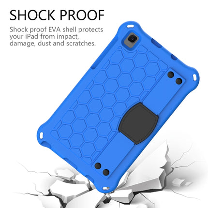 For Samsung Galaxy Tab A7 Lite 8.7 (2021) T220/T225 Honeycomb Design EVA + PC Four Corner Shockproof Protective Case with Strap(Blue+Black)-garmade.com