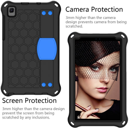 For Samsung Galaxy Tab A7 Lite 8.7 (2021) T220/T225 Honeycomb Design EVA + PC Four Corner Shockproof Protective Case with Strap(Black+Blue)-garmade.com