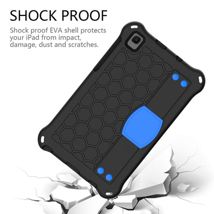 For Samsung Galaxy Tab A 8.0 & S Pen (2019)P200/P205 Honeycomb Design EVA + PC Four Corner Shockproof Protective Case with Strap(Black+Blue)-garmade.com