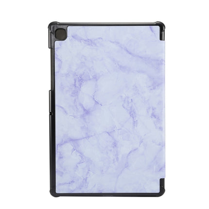 For Samsung Galaxy Tab A7 Lite T220/T225 Marble Texture Pattern Horizontal Flip Leather Case, with Three-folding Holder & Sleep / Wake-up(Purple)-garmade.com