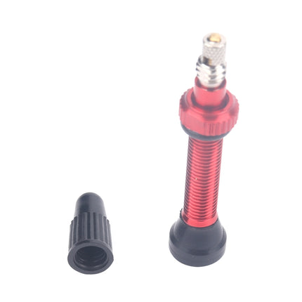 A5591 2 PCS 40mm Red French Tubeless Valve Core with A-type Wrench for Road Bike-garmade.com