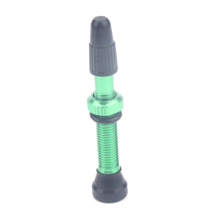 A5598 2 PCS 40mm Green French Tubeless Valve Core with Purple Disassembly Tool for Road Bike-garmade.com