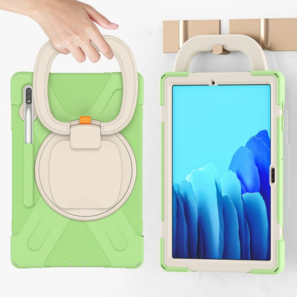 For Samsung Galaxy Tab S8+ / Tab S8 Plus / Tab S7 FE / Tab S7+ T970/T975 Silicone + PC Protective Case with Holder & Shoulder Strap(Matcha Green)-garmade.com
