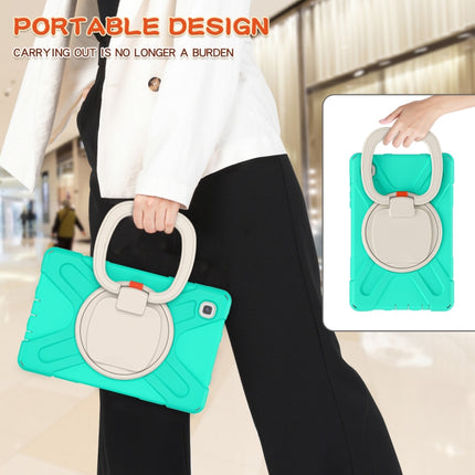 For Samsung Galaxy Tab A7 Lite T220 / T225 Silicone + PC Protective Case with Holder & Shoulder Strap(Mint Green)-garmade.com