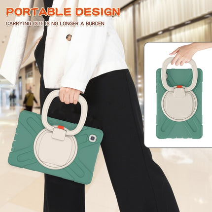 For Samsung Galaxy Tab A7 Lite T220 / T225 Silicone + PC Protective Case with Holder & Shoulder Strap(Emerald Green)-garmade.com