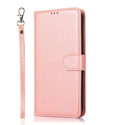 For Samsung Galaxy Note10 Calf Texture 2 in 1 Detachable Magnetic Back Cover Horizontal Flip Leather Case with Holder & Card Slots & Wallet & Photo Frame(Rose Gold)-garmade.com