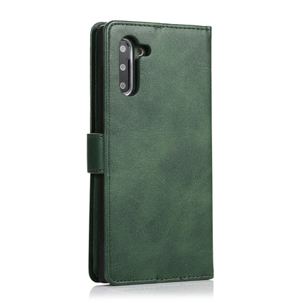 For Samsung Galaxy Note10 Calf Texture 2 in 1 Detachable Magnetic Back Cover Horizontal Flip Leather Case with Holder & Card Slots & Wallet & Photo Frame(Green)-garmade.com