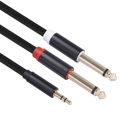 3683 3.5mm Male to Dual 6.35mm Male Audio Cable, Cable Length:3m(Black)-garmade.com