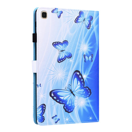 For Samsung Galaxy Tab S6 Lite SM-P610 / SM-P615 Animal Pattern Horizontal Flip Leather Case with Holder & Card Slots & Photo Frame & Sleep / Wake-up Function(Blue Butterfly)-garmade.com