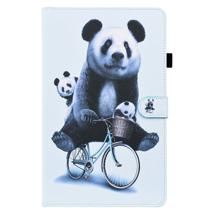 For Samsung Galaxy Tab S6 Lite SM-P610 / SM-P615 Animal Pattern Horizontal Flip Leather Case with Holder & Card Slots & Photo Frame & Sleep / Wake-up Function(Cycling Panda)-garmade.com