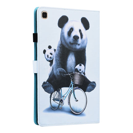 For Samsung Galaxy Tab S6 Lite SM-P610 / SM-P615 Animal Pattern Horizontal Flip Leather Case with Holder & Card Slots & Photo Frame & Sleep / Wake-up Function(Cycling Panda)-garmade.com