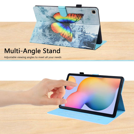 For Samsung Galaxy Tab S6 Lite SM-P610 / SM-P615 Animal Pattern Horizontal Flip Leather Case with Holder & Card Slots & Photo Frame & Sleep / Wake-up Function(Color Butterfly)-garmade.com