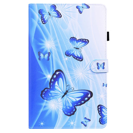 For Samsung Galaxy Tab A7 Lite 8.7 SM-T220 / SM-T225 Animal Pattern Horizontal Flip Leather Case with Holder & Card Slots & Photo Frame(Blue Butterfly)-garmade.com