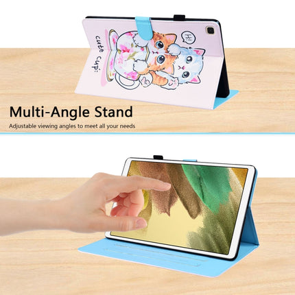 For Samsung Galaxy Tab A7 Lite 8.7 SM-T220 / SM-T225 Animal Pattern Horizontal Flip Leather Case with Holder & Card Slots & Photo Frame(Cat Brothers)-garmade.com