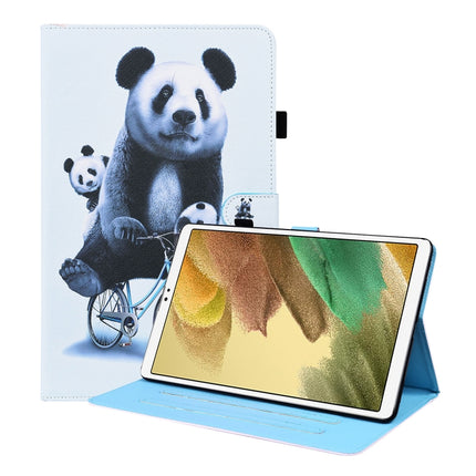 For Samsung Galaxy Tab A7 Lite 8.7 SM-T220 / SM-T225 Animal Pattern Horizontal Flip Leather Case with Holder & Card Slots & Photo Frame(Cycling Panda)-garmade.com