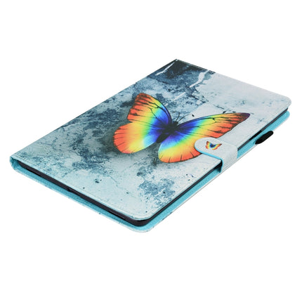 For Samsung Galaxy Tab A7 Lite 8.7 SM-T220 / SM-T225 Animal Pattern Horizontal Flip Leather Case with Holder & Card Slots & Photo Frame(Color Butterfly)-garmade.com