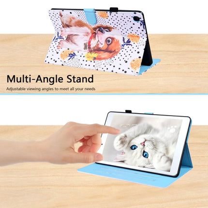 For Samsung Galaxy Tab A 8.0 2019 SM-T290 / SM-T295 Animal Pattern Horizontal Flip Leather Case with Holder & Card Slots & Photo Frame(Little Flower Dog)-garmade.com