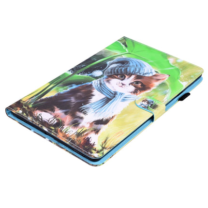 For Samsung Galaxy Tab A 10.1 2019 SM-T515 / SM-T510 Animal Pattern Horizontal Flip Leather Case with Holder & Card Slots & Photo Frame(Bib Kitten)-garmade.com