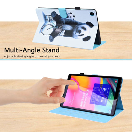 For Samsung Galaxy Tab A 10.1 2019 SM-T515 / SM-T510 Animal Pattern Horizontal Flip Leather Case with Holder & Card Slots & Photo Frame(Cycling Panda)-garmade.com