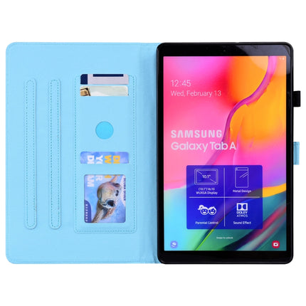 For Samsung Galaxy Tab A 10.1 2019 SM-T515 / SM-T510 Animal Pattern Horizontal Flip Leather Case with Holder & Card Slots & Photo Frame(Cycling Panda)-garmade.com