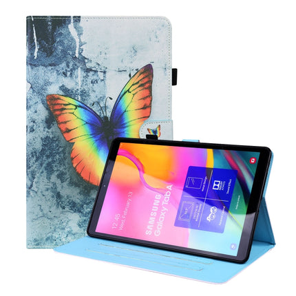 For Samsung Galaxy Tab A 10.1 2019 SM-T515 / SM-T510 Animal Pattern Horizontal Flip Leather Case with Holder & Card Slots & Photo Frame(Color Butterfly)-garmade.com