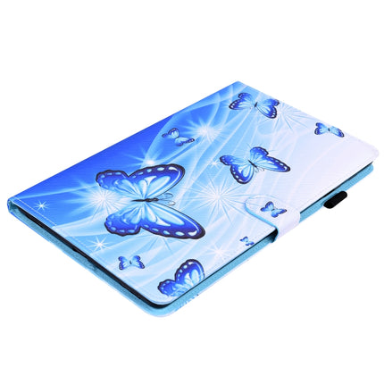 For Samsung Galaxy Tab S5e 10.5 SM-T720 / SM-T725 Animal Pattern Horizontal Flip Leather Case with Holder & Card Slots & Photo Frame(Blue Butterfly)-garmade.com