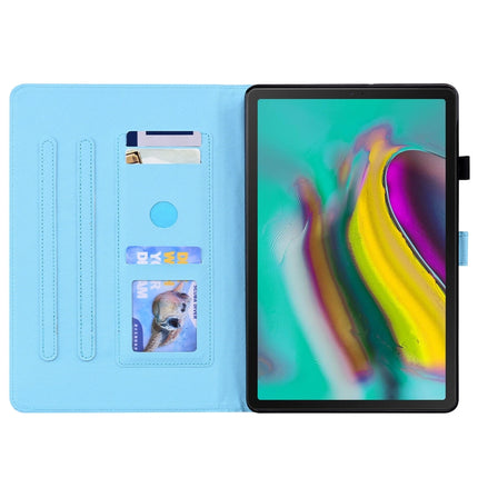 For Samsung Galaxy Tab S5e 10.5 SM-T720 / SM-T725 Animal Pattern Horizontal Flip Leather Case with Holder & Card Slots & Photo Frame(Blue Butterfly)-garmade.com